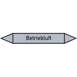 Rohrleitungskennzeichen Betriebluft - 187x26 mm Folie selbstklebend