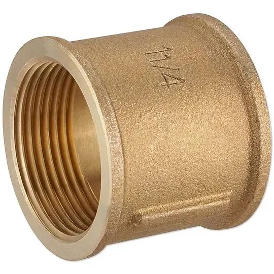 Rotguss Gewindefitting-Muffe 1 1/4'' IG x 1 1/4'' IG
