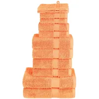 VidaXL 12-tlg. Premium-Handtuch-Set SOLUND Orange 600 g/m2, OEKO-TEX zertifiziert