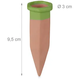 Relaxdays Tonspitzen Bewässerung 4er Set 9,5 x 3 x 3 cm