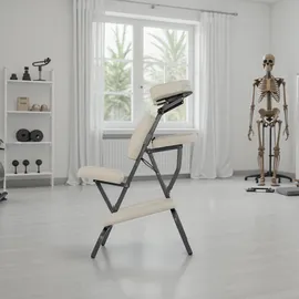 Tectake tectake® Massagestuhl, klappbar, gepolsterte Beinablagen, 80 x 50 x 105 cm