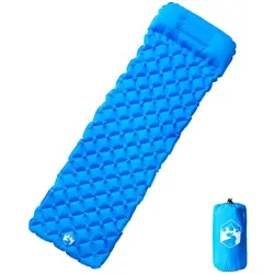 Aufblasbare Isomatte mit Kissen Blau