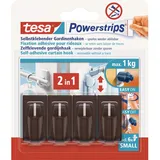 Tesa Powerstrips Gardinenhaken braun 4 Stück