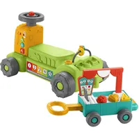 Fisher-Price 4-in-1 Markt-Traktor - Lernspielzeug zum Ausitzen und Hinterherziehen,