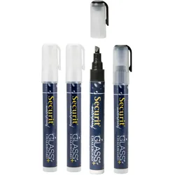 Securit® Kreidemarker Wasserdicht Weiß und Schwarz 2er Set - mittel 2-6mm