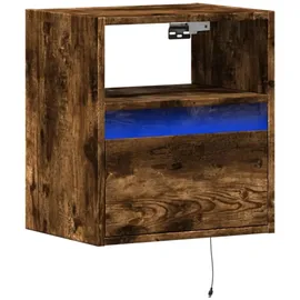vidaXL Hängenachtschrank mit LED-Leuchten 3360 x 31 x 1390 cm Braun