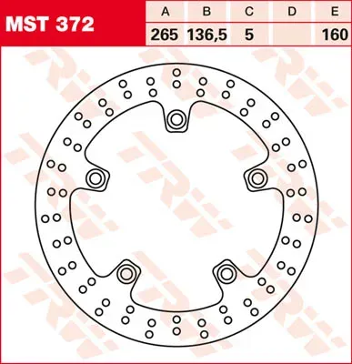 TRW Lucas MST372 Bremsscheibe starr