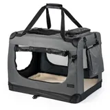 lionto Hundetransportbox faltbar & grau