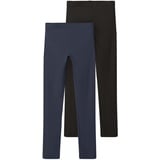 NAME IT Jungen NKFVIVIAN 2P Legging L NOOS 13205781, Dark Sapphire/Packed with BLAC, 110/116