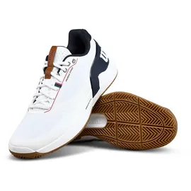 Wilson Rush Pro 5 Sandplatzschuhe - White / Navy Blazer / Gum1A - EU 42 2/3