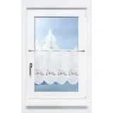 PLAUENER SPITZE Scheibengardine Weihnachtshaus (Bx H) 64,8cm * 45cm braun/Mehrfarbig
