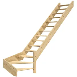 DOLLE Wangentreppe Paris 1/4 gewendelt ohne Setzstufen Fichte FSC