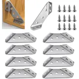 20 Stück Eckverbinder Edelstahl mit Schraube Eckwinkel Dreiecksstütze Winkelverbinder Metall Winkel Möbelwinkel Holzverbinder Klammern Befestigungswinkel für Holz Möbel Schrank Tisch Stuhl