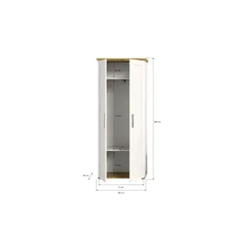 xonox.home Garderobe Verona Garderobenschrank Schrank in Sibiu Lärche Nb.ca. 80x196x39cm