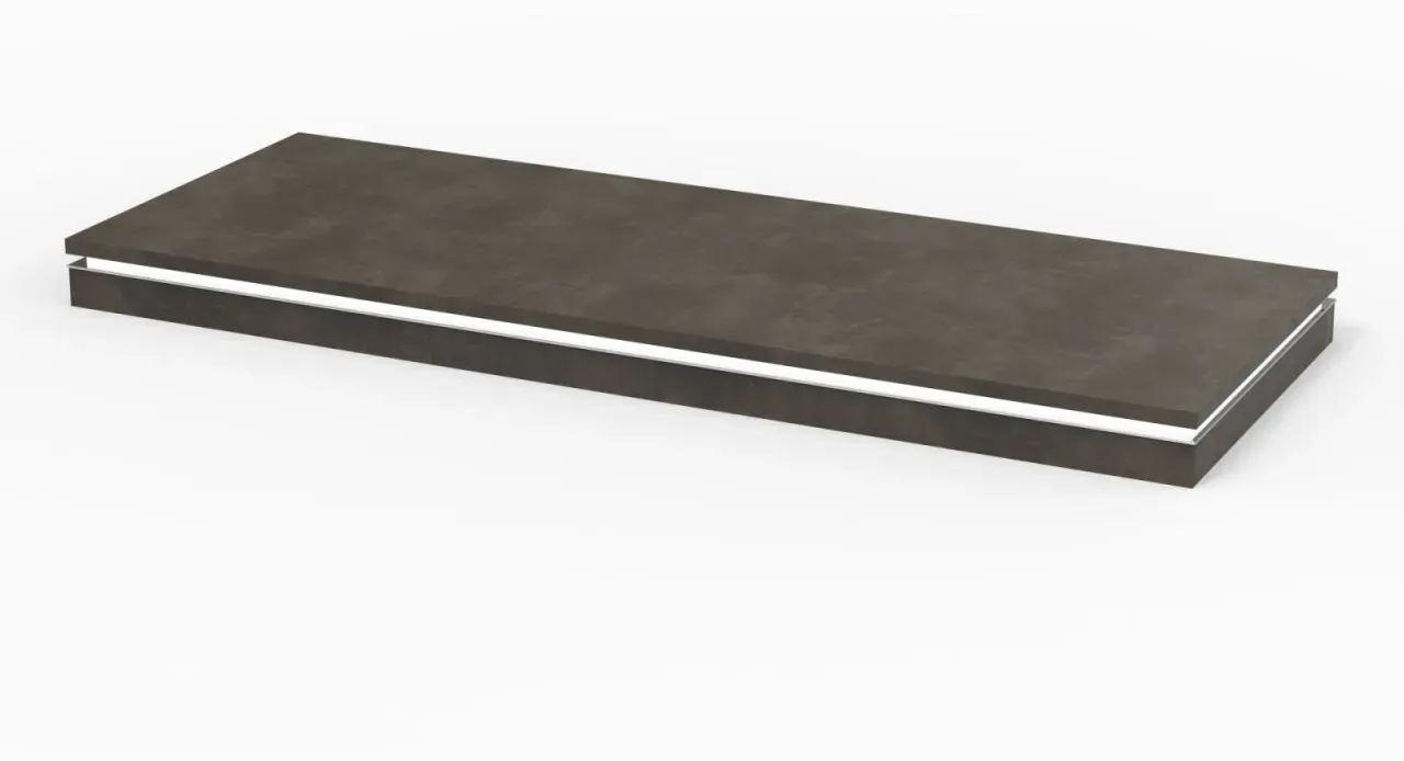 Sanipa 2morrow Konsolenplatte Light mit LED, WT7672J Lava-Soft 85x700-2290x520, WT7672J WT7672J