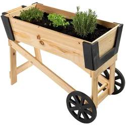 NYVI Pflanzbeet NYVIGreen Mini mit Rädern - Kleines Gartenbeet Perfekt für Jungpflanzen, Gemüse. Kräuter & Blumen