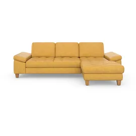 sit&more Ecksofa SIT & MORE "Westham L-Form", gelb (dijon), B:275cm H:88cm T:172cm, 100% Polyester, Sofas, Ecksofa, mit Recamiere, mit oder ohne Bettfunktion, Bettkasten, Füße Eiche