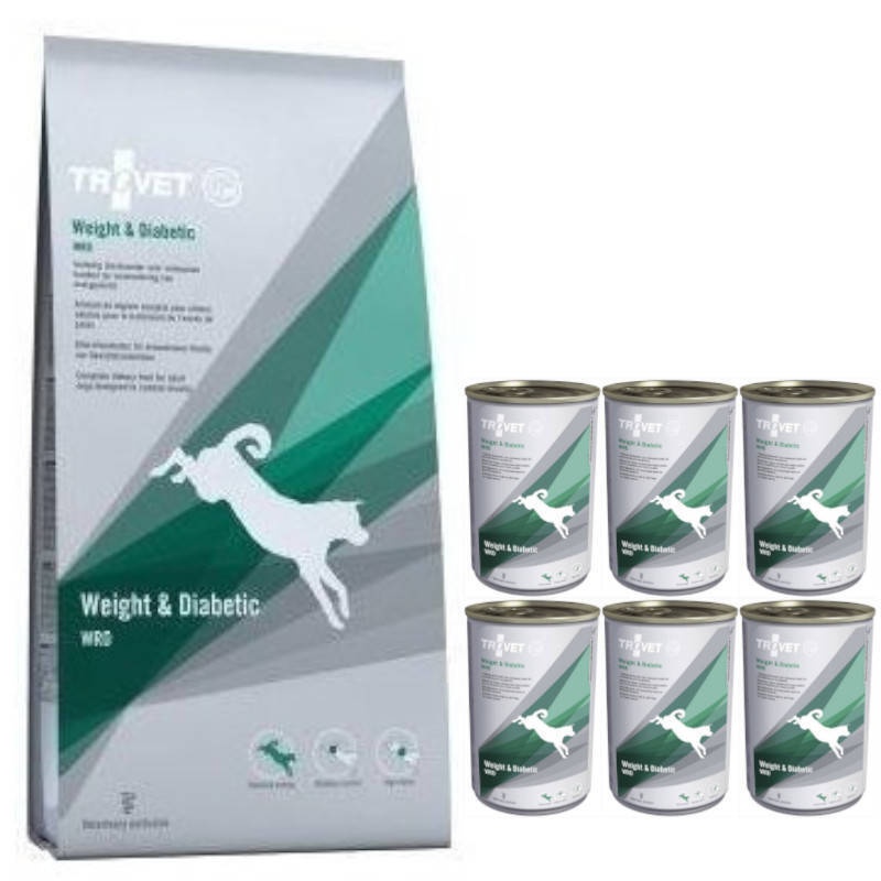 TROVET WRD Weight & Diabetic (für Hunde) 12,5 kg + Weight & Diabetic 6x400g (Rabatt für Stammkunden 3%)