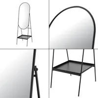 [en.casa] Standspiegel Perano mit Ablage 160 x 46 cm