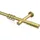 Interdeco GARDINENSTANGE Prestige Elanto 540 cm (geteilt in 3 x 180 cm), 1-läufig, 20 mm Ø Messing-Optik