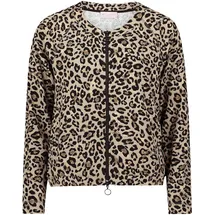 Betty Barclay Damen Shirtjacke mit Rippenstruktur 42, Khaki/Schwarz - 42