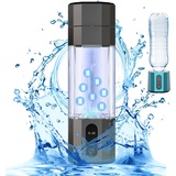 Wasserstoff-Wasserflaschengenerator, bis zu 6000–8000 PPB, tragbare Wasserstoff-Wasserionisiermaschine, 208 ml, wiederaufladbarer Wasserstoff-Wasserbereiter mit PEM-Technologie für Reisen im Schwa