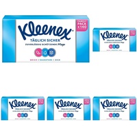 Kleenex Täglich Sicher Taschentücher-Box, 3-lagig, Für den täglichen Gebrauch, 1 Packung à 140 Tücher (Packung mit 5)