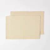 Homescapes 2er-Set Tischsets Creme aus 100% Baumwolle gerippt, Platzsets rechteckig aus Stoff, waschbare Platzdeckchen