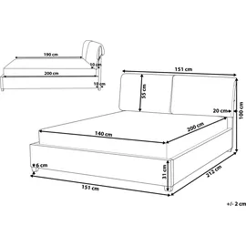 Beliani Beliani, Bett, Belfort 140 x 200 cm
