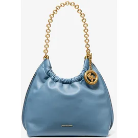 Michael Kors Indie Small Schultertasche Leder Blue