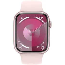 Apple Watch Series 9 GPS 45 mm Aluminiumgehäuse rosé, Sportarmband hellrosa M/L