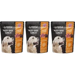 LEOPOLD Fertiggerichte mit Fleisch, Leber und Huhn 3x500g
