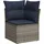 vidaXL Gartensofa-Set 12-tlg. grau Polyrattan