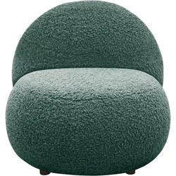 Sessel INOSIGN "Mithras II Cocktailsessel", blau (türkis), B:73cm H:76cm T:75cm, 100% Polyester, Sessel, Bouclé oder Fellimitat; Lieferzeit nur ca. 2 Wochen