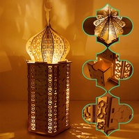 Ramadan-Kalender aus Holz zum Aufhängen, Eid Mubarak, -Kalender, Adventskalender für Innen- und Außendekoration Farbe Palast Muslimische Islamis...