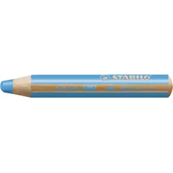 Buntstift, Wasserfarbe & Wachsmalkreide - STABILO woody 3 in 1 - Einzelstift - cyanblau