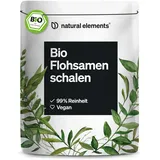 natural elements Bio Flohsamenschalen – 500g Beutel – 99+% Reinheit, biozertifiziert, vegan – Low-Carb, ballaststoffreich, glutenfrei – ohne unnötige Zusätze, laborgeprüfte Qualität