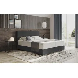 Boxbett INOSIGN "Stratus 2", schwarz (savona 21 schwarz), B:187cm L:211cm, 100% Polyester, Komplettbetten, Boxspringbett, inkl. Bettkasten und Matratze