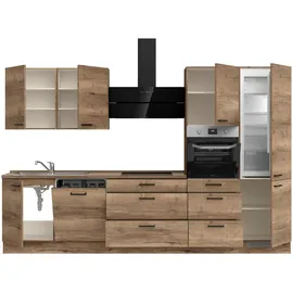 Nobilia Küchenzeile Structura II 330 cm braun