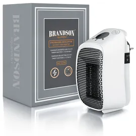 Brandson Steckdosen Heizlüfter 400W, Mini Keramik Heizung, Digitalanzeige, energiesparend, Thermostat, Überhitzungsschutz, Automatische Abschaltung