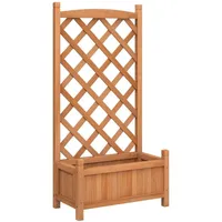 VidaXL Pflanzkübel mit Spalier Braun Massivholz Tanne