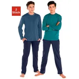 AUTHENTIC LE JOGGER Pyjama (4 tlg., 2 Stück) in Basicfarben bunt 122/128