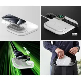 Belkin Ladestation BoostCharge einklappbar 3in1, für Apple iPhone, Watch und Airpods, Induktion, 15W