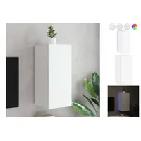 VidaXL TV-Schrank TV-Wandschrank mit LED-Leuchten Weiß 30,5x35x70 cm weiß