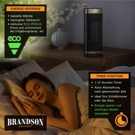 Brandson Heizlüfter 2000 W Schwarz/Gold