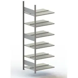 Anbauregal META COMPACT S3 2200x750x600 108 Ordner 6 Böden, vzk, zerlegt