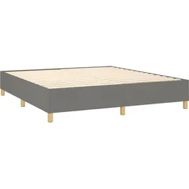 vidaXL Boxspringbett 180 x 200 cm Dunkelgrau