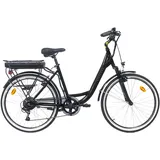 VILLETTE Le Petit Bonheur, City E-bike, Damen, 26 Zoll, 6 Gang, schwarz