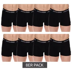 8er Pack JACK & JONES Herren Boxershorts atmungsaktive Baumwoll-Unterhose Unterwäsche 12259926 Schwarz - L