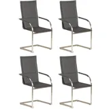 SonnenPartner Infinity Freischwinger Gartensessel 55 x 55 x 103 cm schwarz 4 St.
